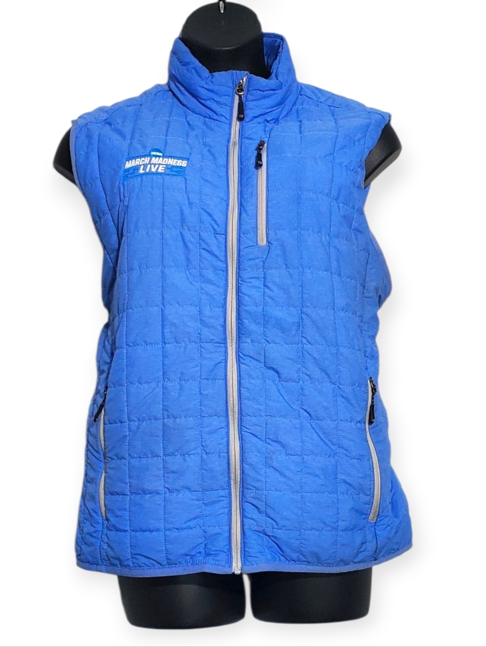 March Madness Live Quilted Blue Puffer Vest